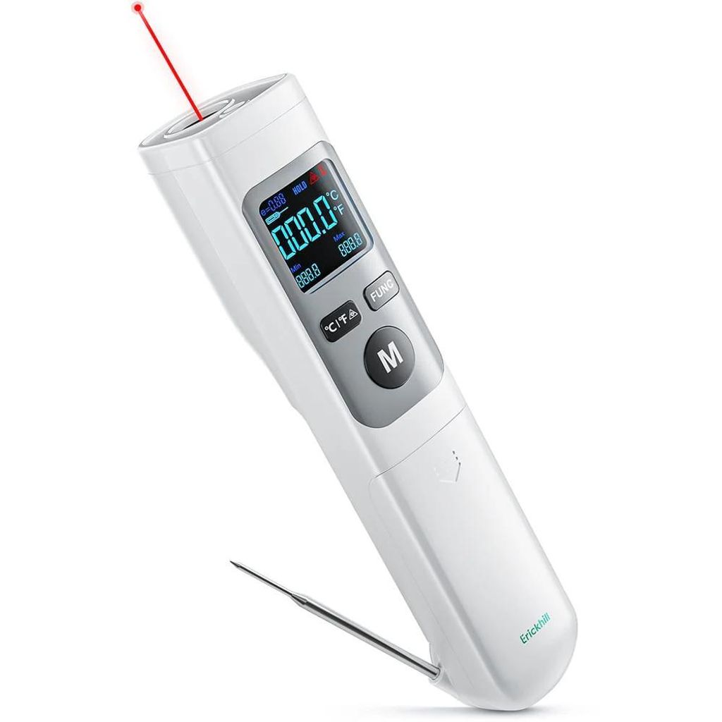 ERICKHILL ROOKPRO 2-in-1 Laser-Thermometer, 12:1 D:S, Grill- und Backsonde