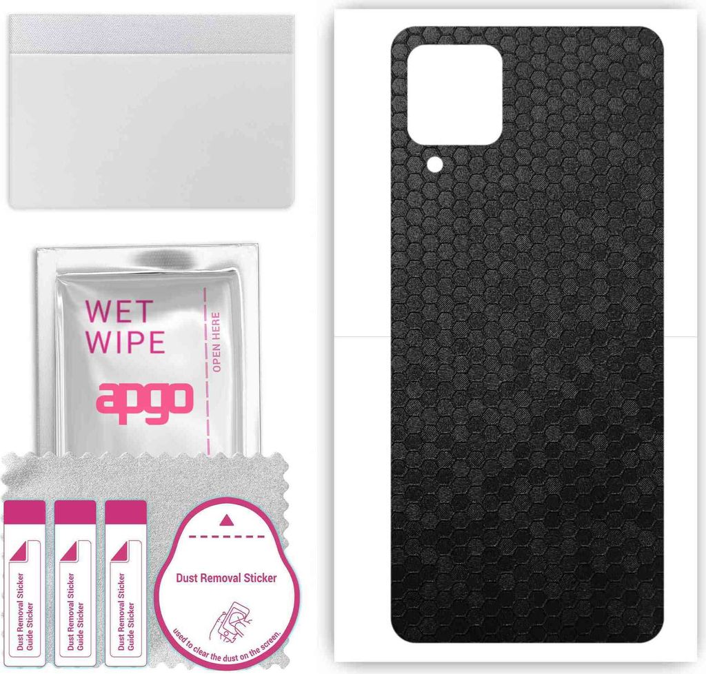 apgo Rückseite Schutzfolie, Skin, kompatibel mit Samsung Galaxy F12 NFC, Hinten Displayschutzfolie aus Vinylfolie, kratzfest, einfache Montage - S...