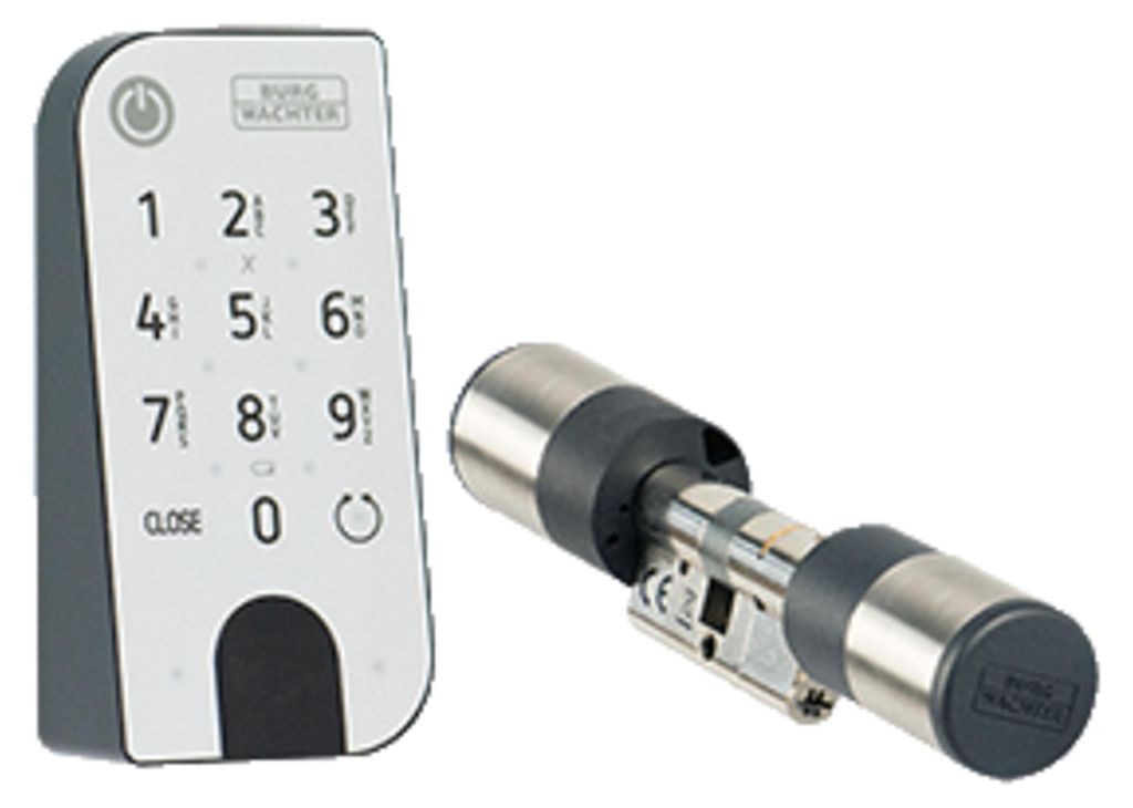 Elektron.Türschl.7601 Zyl.u.Codetast.schwarz,VA Produktbild 