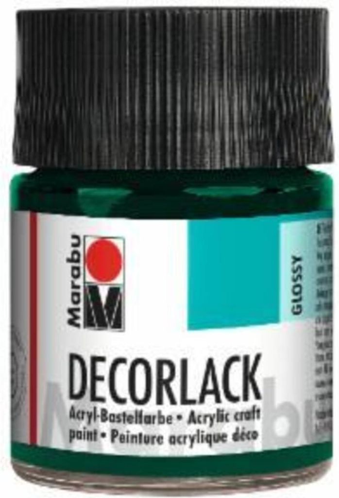 Decorlack Acryl - Tannengrün 075 50 ml. Packung mit 6 Stück