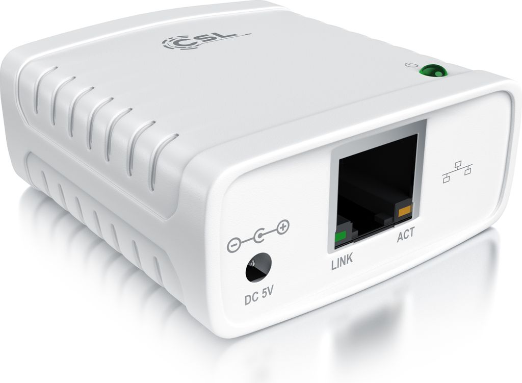 CSL LAN Printserver Druckerserver - Fast Ethernet - USB2.0 Produktbild