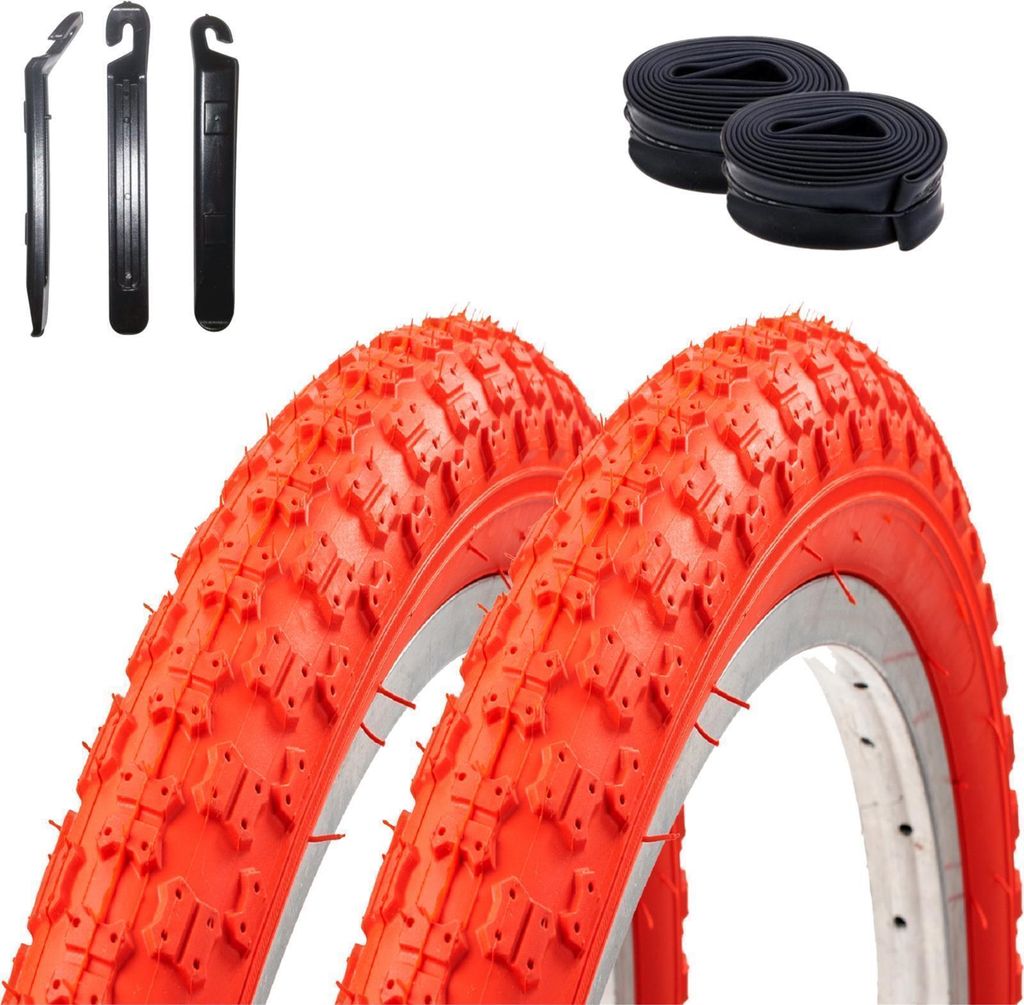 2 x Roverstone 20" Fahrradreifen Fahrradmantel rot 54-406 Produktbild 