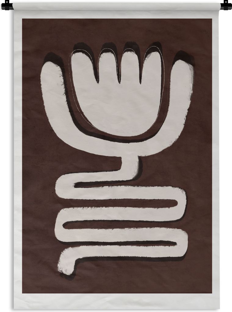 MuchoWow Wandteppich Wandbehang Blume - Pastell - Pflanze - Abstrakt 90x135 cm Tapisserie Dekoration Wandtuch - Baumwolle - Wandskulptur