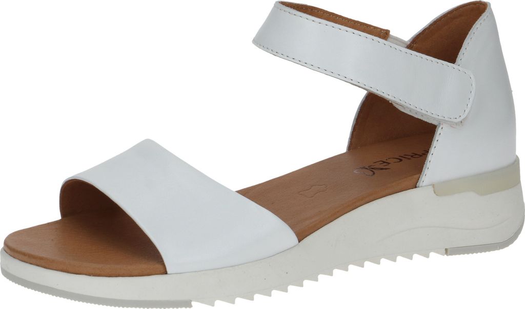Caprice Damen Sandale geschlossener Ferse Leder Keilabsatz 9-28706-20, Größe:38 EU, Farbe:Weiß