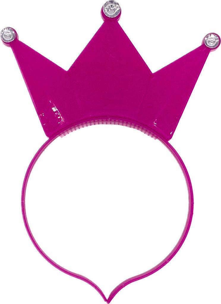 1x LED Haarreif Krone in 7 Farben, blinkend und Leuchtend, Prinzessin, König, Party / Karneval / Geburtstag / Motto Party / Fasching (lila)
