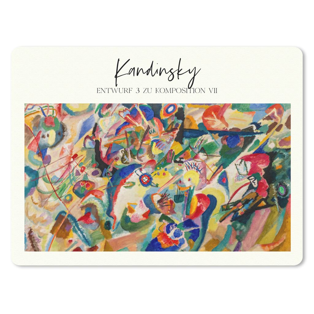 MuchoWow Mauspad Mousepad Kunst - Wassily Kandinsky - Alte Meister 23x19 cm - Mousepads - Maus Mat - Pad - Mausunterlage - Schreibtischunterlage ...