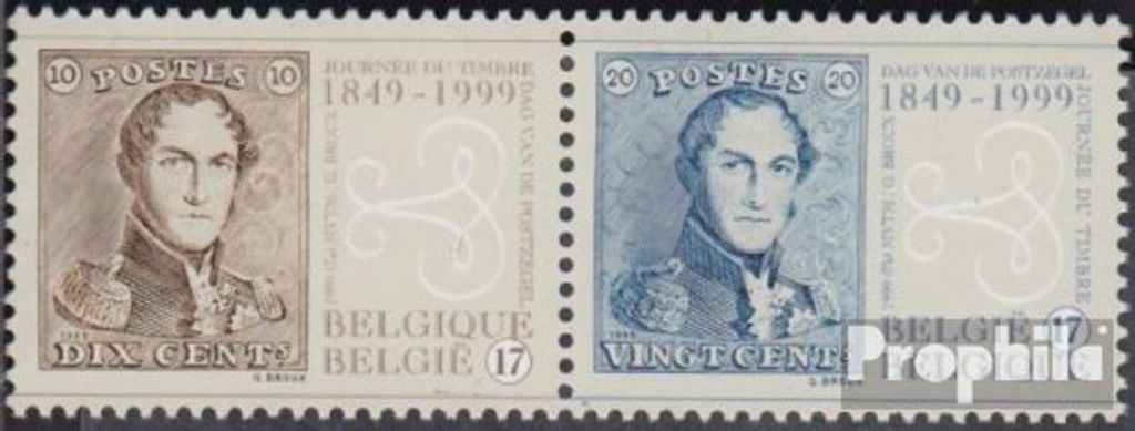 Briefmarken Belgien 1999 Mi 2869-2870 Paar (kompl.Ausg.) postfrisch 150 J. belgische Briefmarken