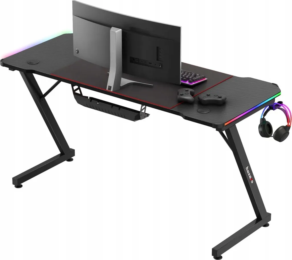 Bureau Gaming Huzaro Hero 3.3 RGB pour setup streaming et e-sport Pro