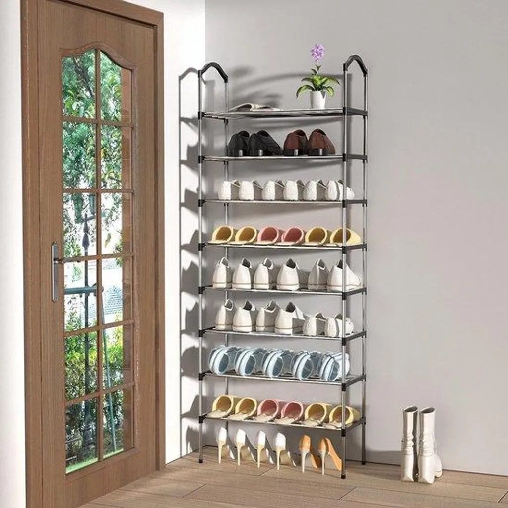 Organisateur de chaussures métal noir 60 cm - Fini le désordre au sol