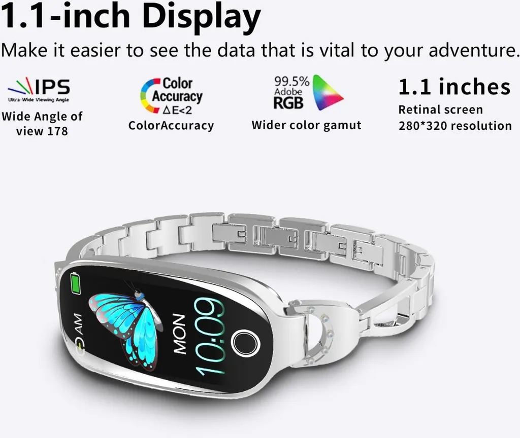Recensione INF Smartwatch Donna: Acciaio, SpO2 e Pressione - Offerta - 8