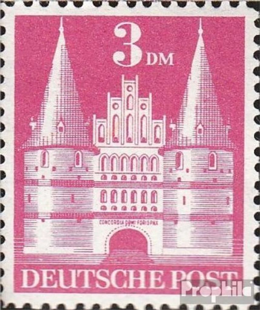 Briefmarken Bizone (Alliierte Besetzung) 1948 Mi 99Y Ia B gestempelt Bauten