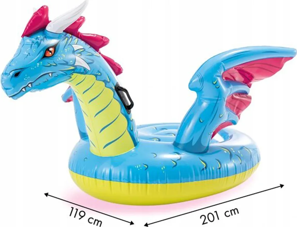 Dragon Gonflable Intex 57563 avec Poignées - Vinyle Robuste et Stable - 16
