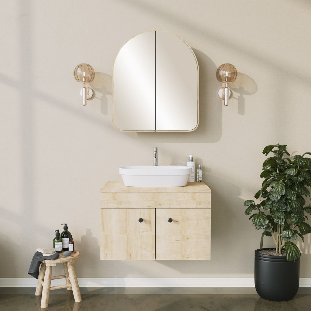 Skye Decor, Hope Cabinet - Beige, Badezimmerschrank, Beige, Produktbild 6