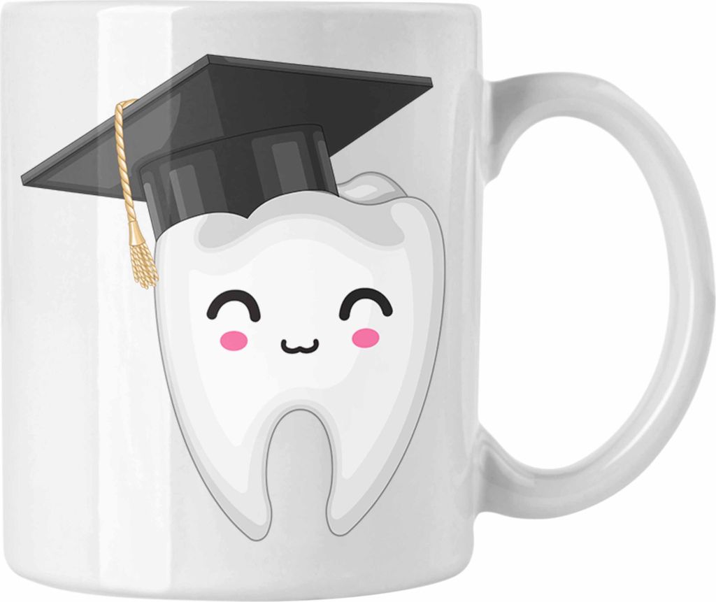 Trendation - Zahnmedizin Studium Bestanden Tasse Geschenk Angehender Zahnarzt Zahnärztin Geschenkidee (Weiß)