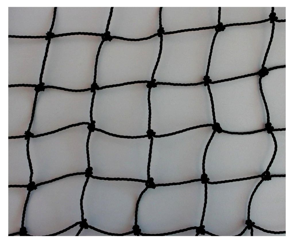 Volierennetz 10 m x 10 m Tiergehege Teichnetz schwarz Masche 3 cm - Stärke: 1,5 mm