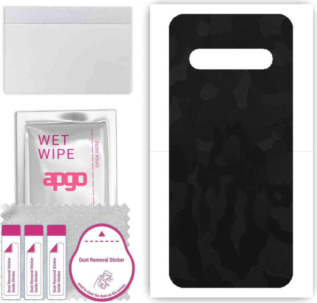 apgo Rückseite Schutzfolie, Skin, kompatibel mit LG V60 ThinQ 5G UW, Hinten Displayschutzfolie aus Vinylfolie, kratzfest, einfache Montage - Schwa...