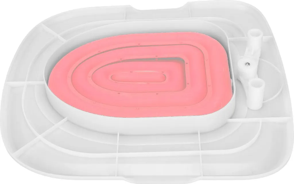 Kit propreté chat ABS haute résistance plateau blanc et insert rose - 8