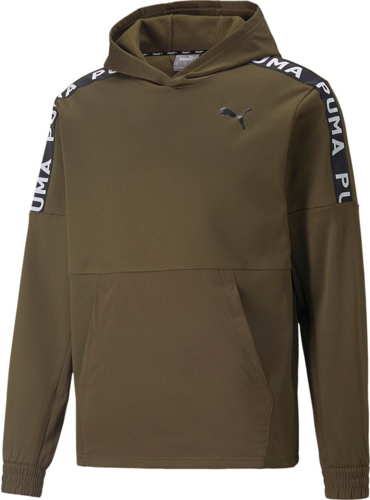 PUMA FIT PWR Fleece Training Hoodie Herren deep olive S