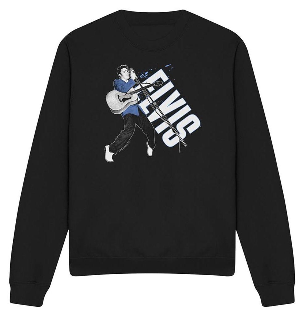 Elvis Presley - "On His Toes" Sweatshirt für Herren/Damen Uni TV32925 (L) (Schwarz)