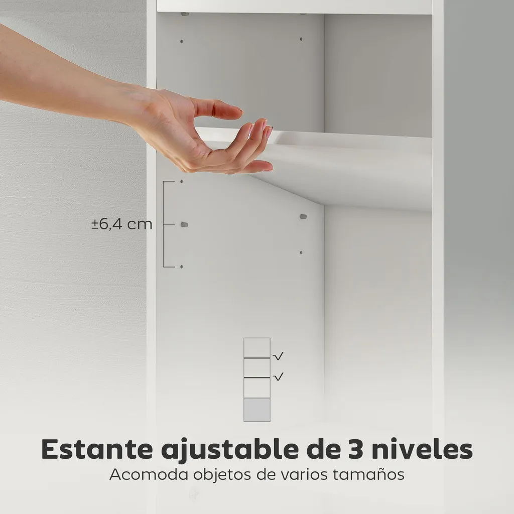 Bibliothèque pour livres et objets de déco, étagères blanches ouvertes - 5