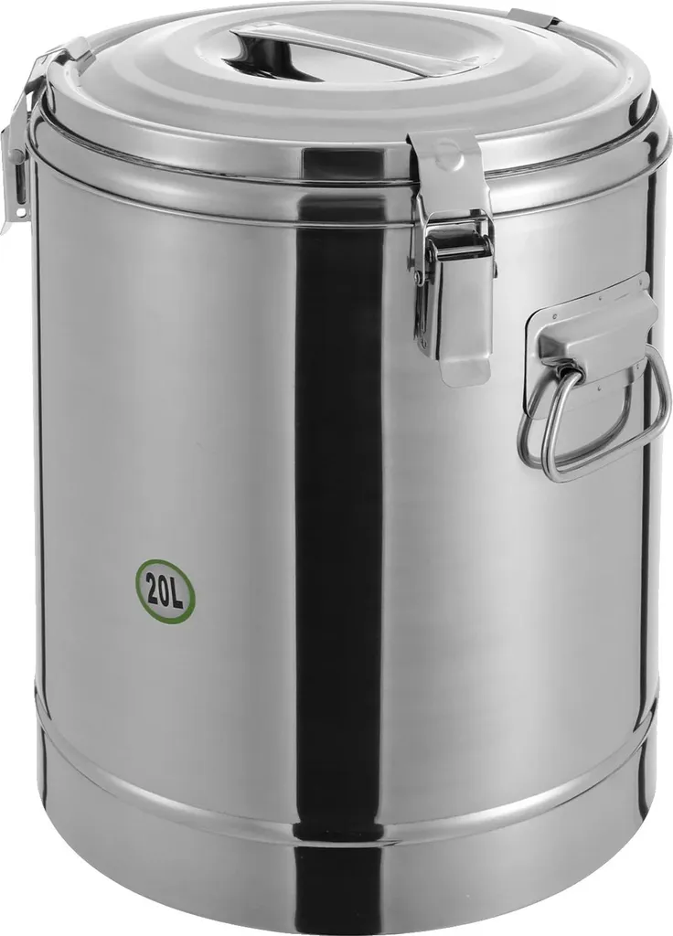 Seau à glaçons grande capacité argenté isolation double paroi inox