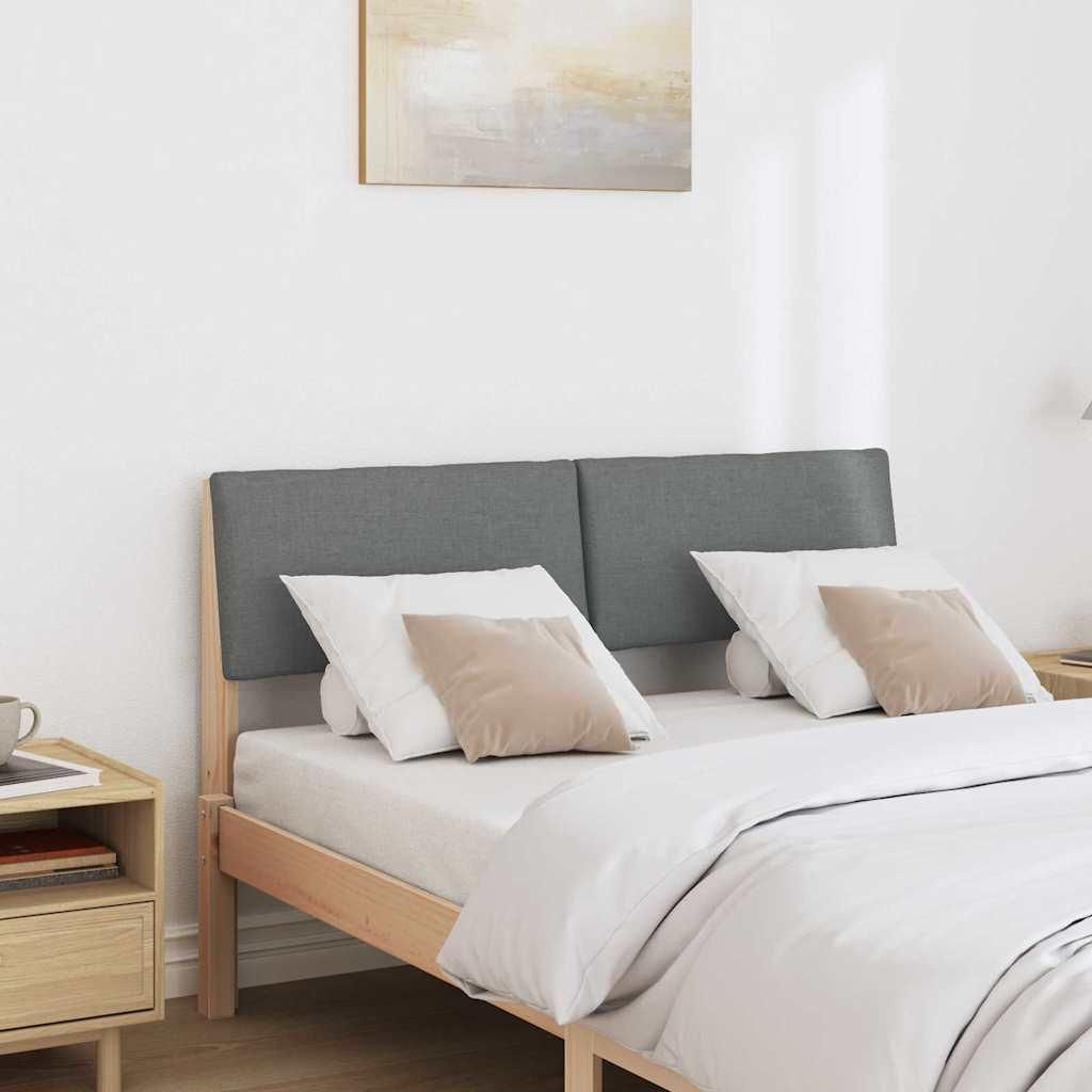 "Winter Sale" Gepolstertes Kopfteil Dunkelgrau 120cm Massives Kiefernholz - clorisNeu290609 - Kopfteile