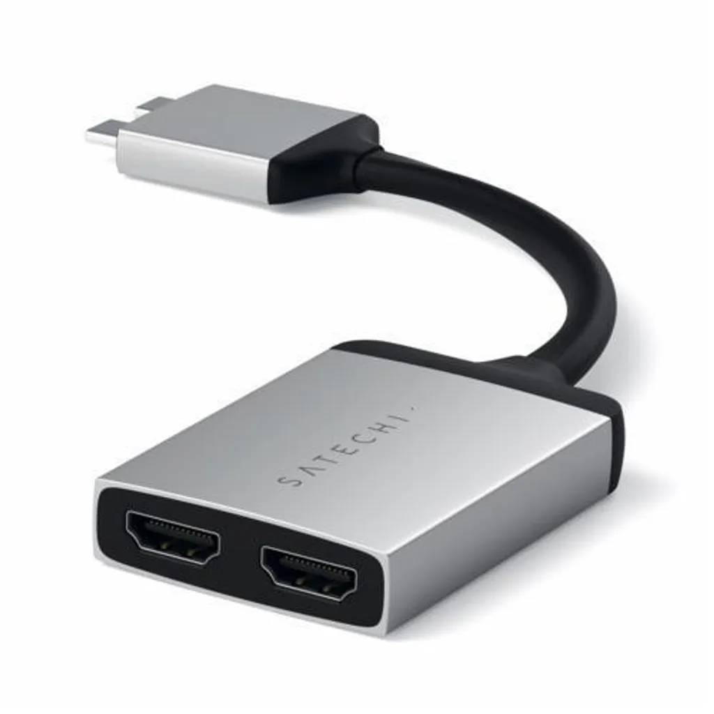Adaptateur Double Écran HDMI pour Télétravail Satechi USB-C ST-TCDHAS 4K - 9