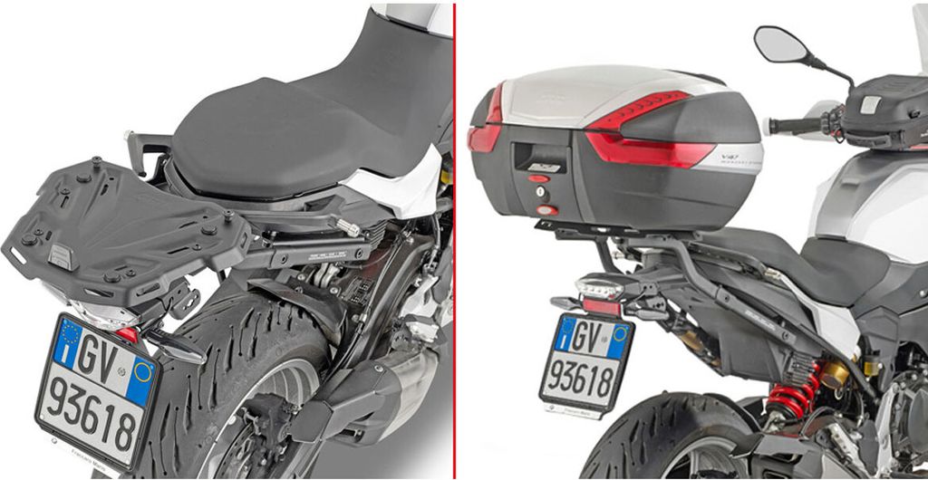 Givi Monokey/monolock Bmw F 900 R/xr Topcase Heckmontage Schwarz Schwarz One Size