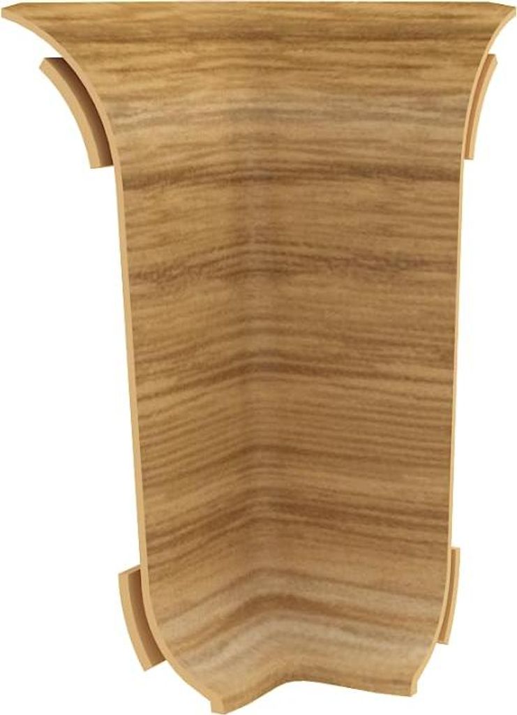 VILO FLEX Mittelverbinder 55mm 2 Stück Natur Eiche Holzoptik – Wasserfester PVC Sockelleisten Verbinder für Fußleisten & Laminat Boden