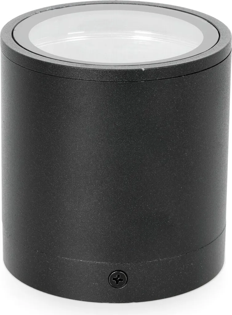 Plafonnier extérieur rond noir QUERK 2, étanche IP44, douille GU10 230V