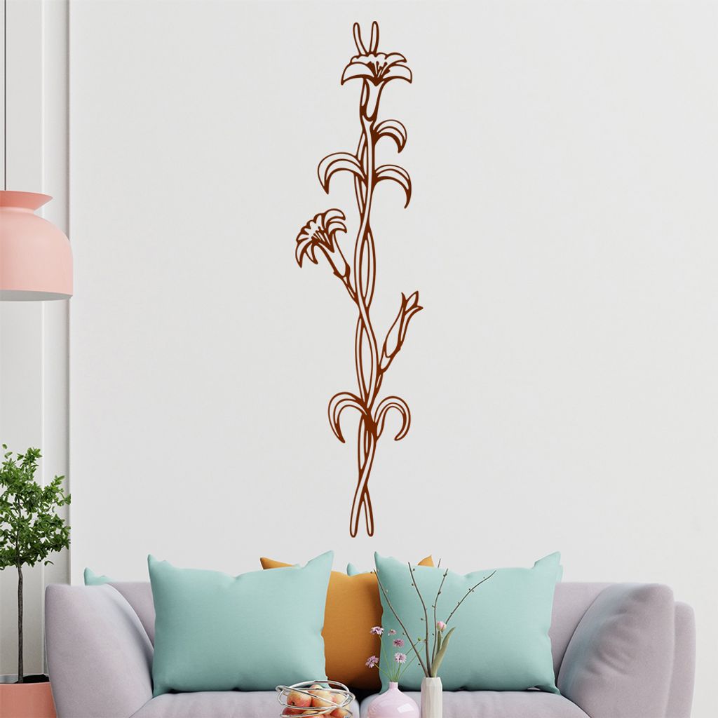 Blumen - Ranken Wandtattoo in 6 Größen - Wandaufkleber Wall Sticker - Dekoration, Küche, Wohnzimmer, Schlafzimmer, Badezimmer