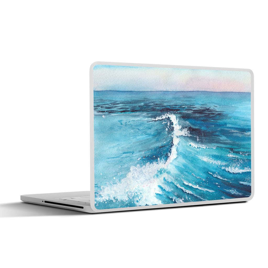 MuchoWow Laptop Aufkleber Sticker Cover Golf - Meer - Aquarell 30x22 cm - Laptop-Sticker