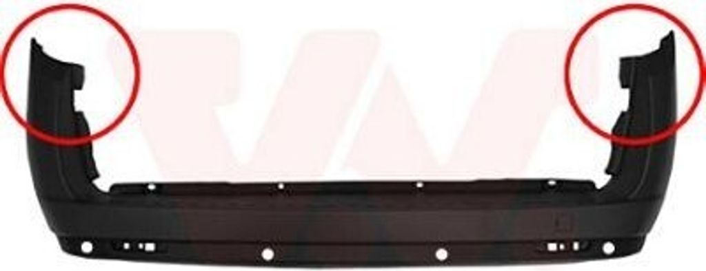VAN WEZEL Heckstoßstange Stoßfänger Hinten für OPEL COMBO Kasten/Kombi (X12) Combo Combi / Tour (X12) für FIAT DOBLO Kasten/Kombi (263) Doblo ...
