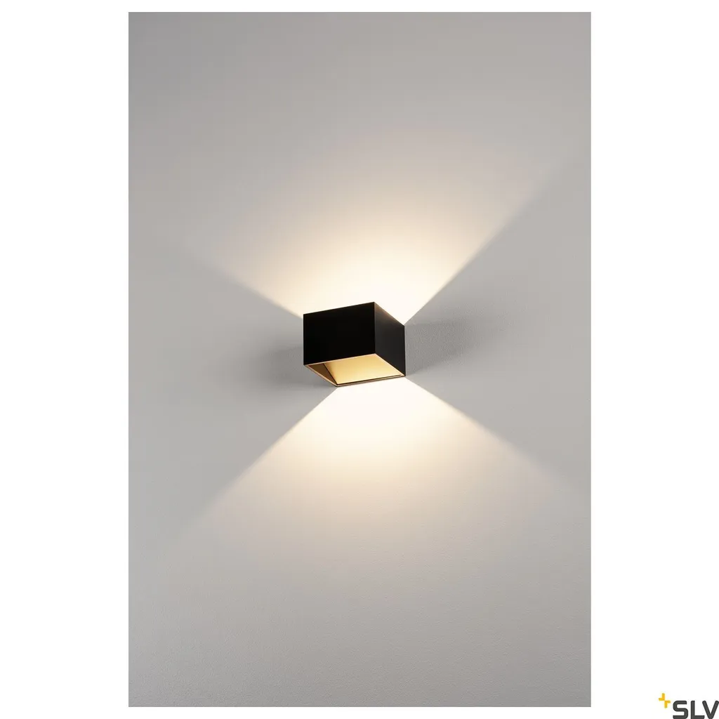 Logs In LED Wall Light 5W 3000K | Minimal Design Nero e Oro Ottone - 3