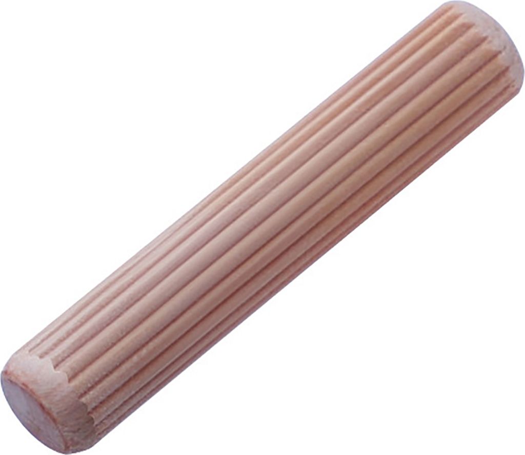 100Pcs 10mm Holzdübel geriffelt stabile Konstruktion Holzbearbeitung Massivholz abgeschrägt rund gerillt Dübel für Handwerk
