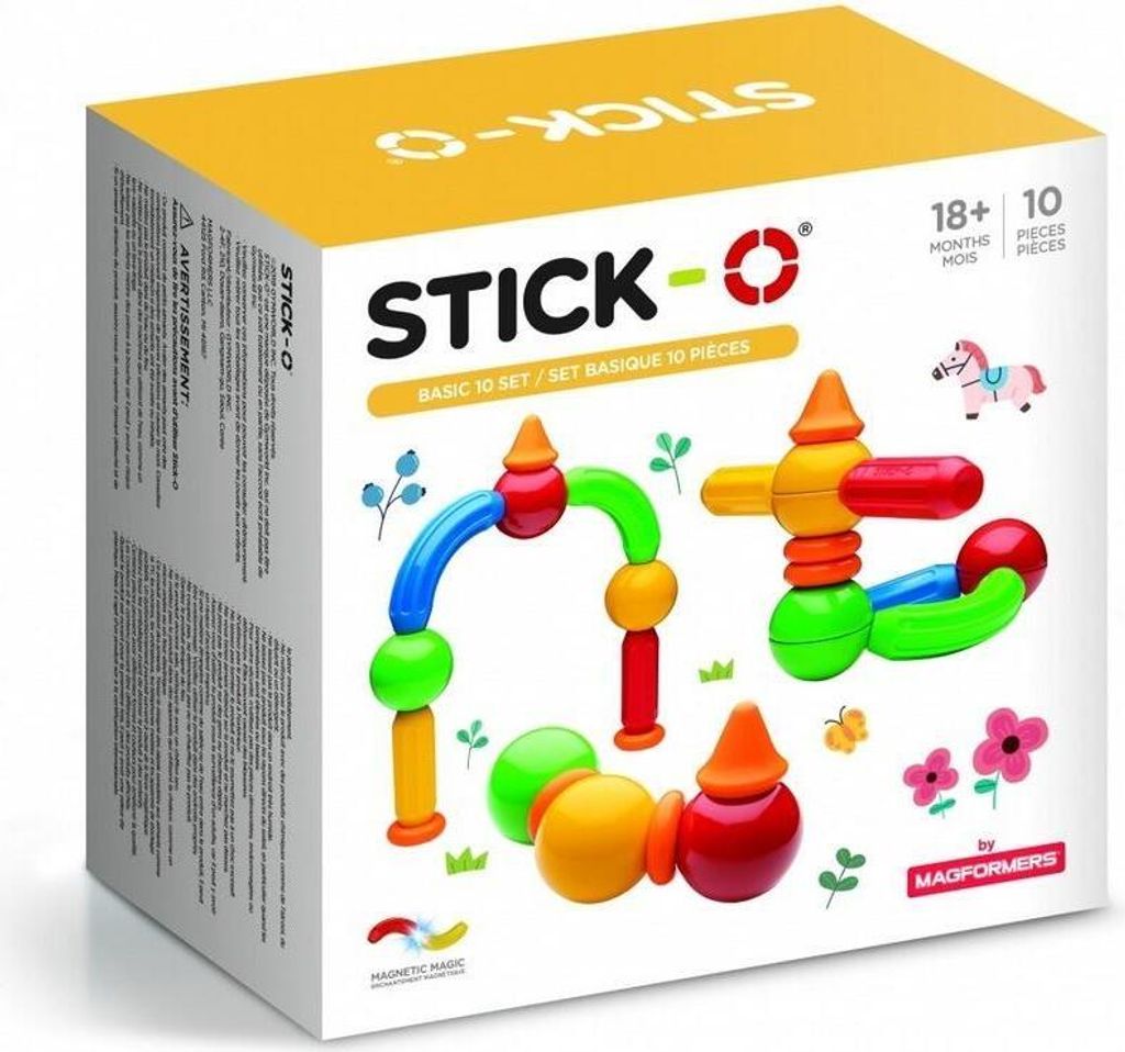 MAGFORMERS Magnetische Blöcke Stick-O 901 001 Grundelemente 10