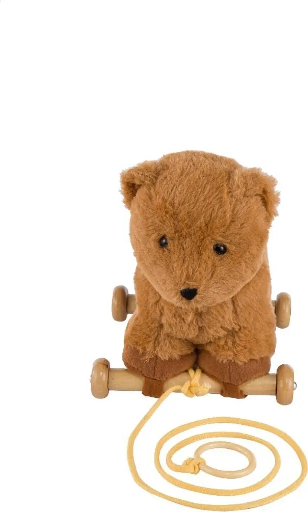 Aider bébé à marcher avec l'ours de trait Cabino en bois robuste