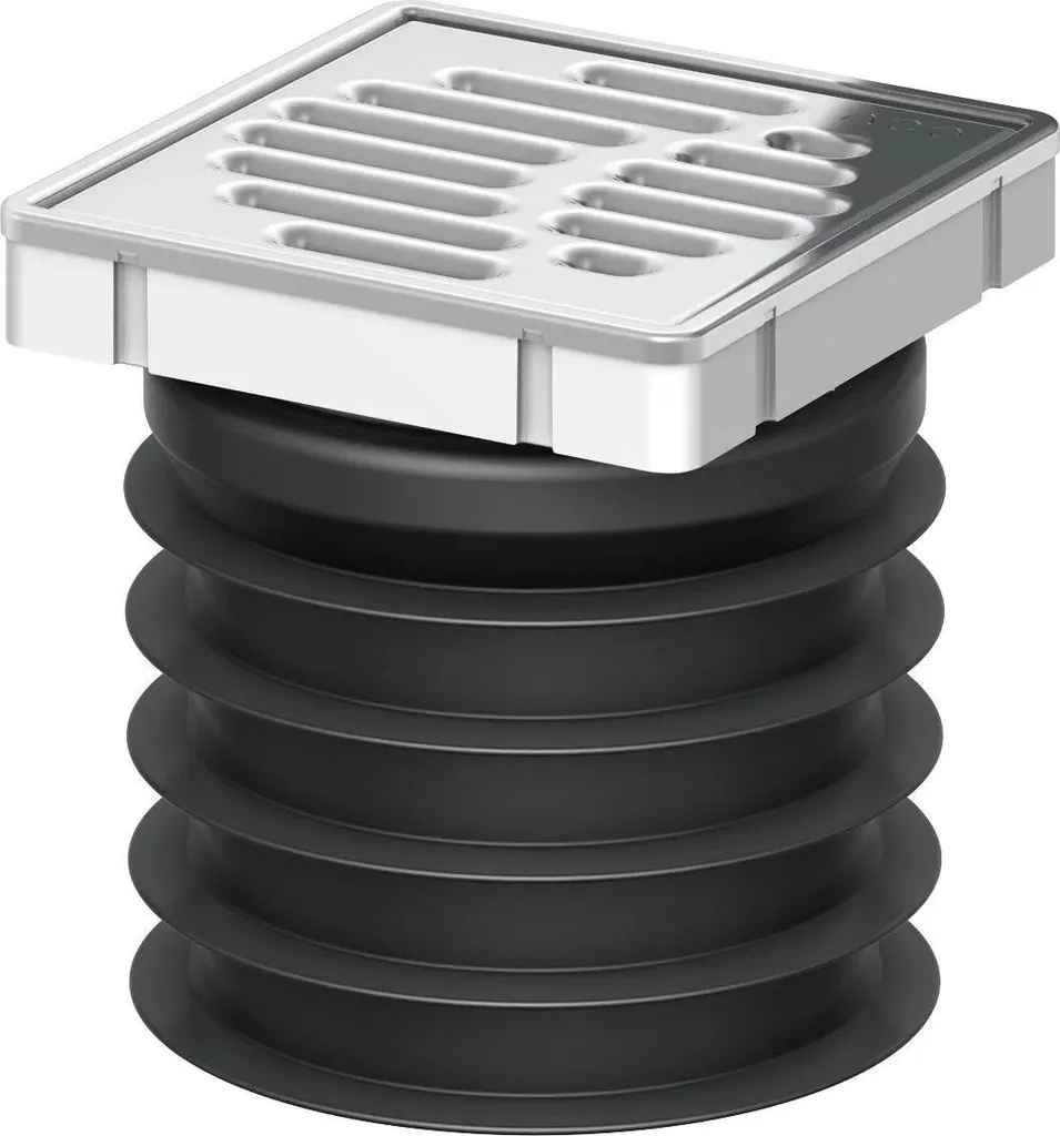 ACO Passino DN 110 GV50, telaio 104 x 104 griglia in acciaio inox, 1 pz.
