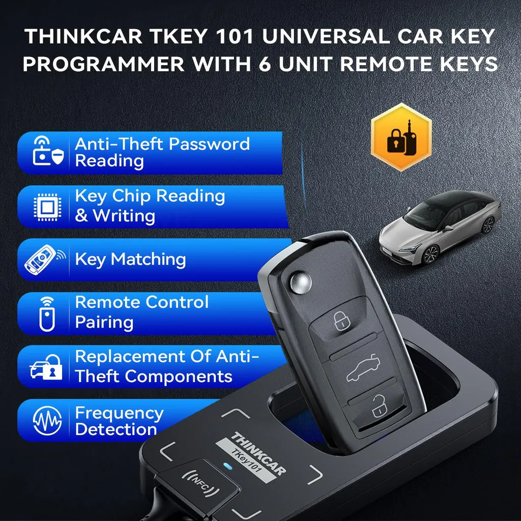 Programmeur Clé Auto 4 Modes Antivol THINKCAR Tkey 101 Haute Sécurité