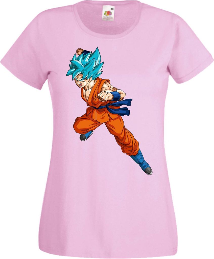 Damen T-Shirt Anime Manga Dragon Anime Manga Ball Z 11 Ssj, Lady S / Hellrosa