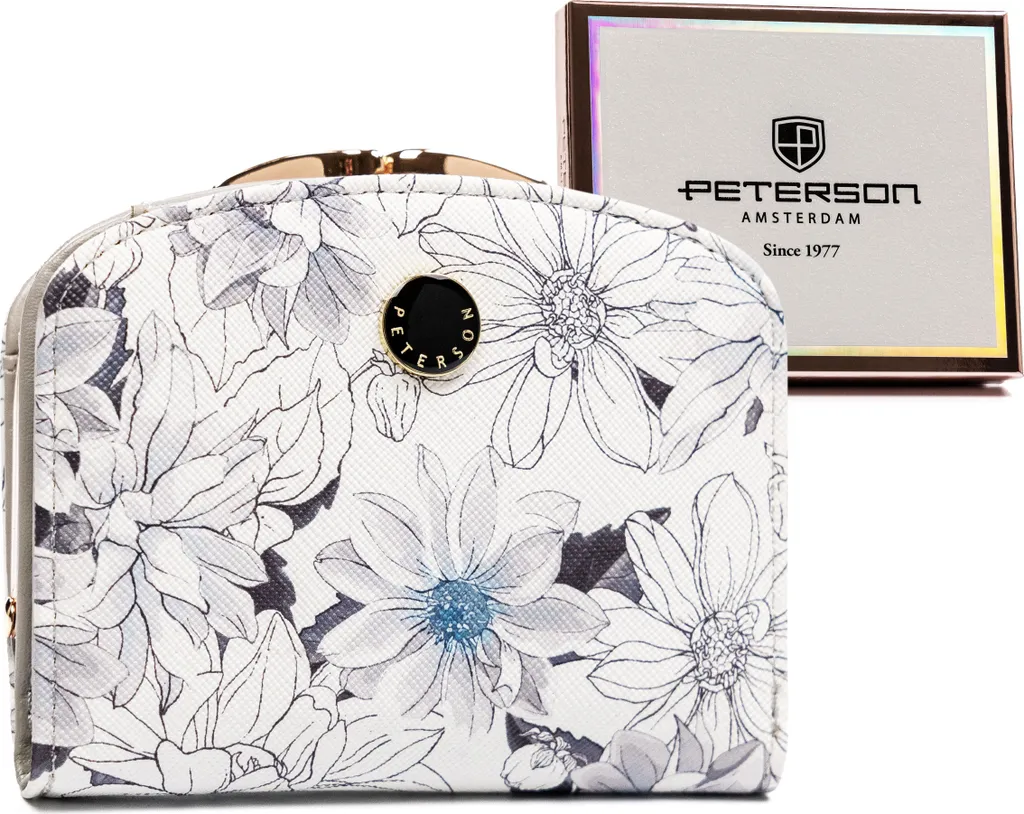 Regalo Donna: Portafoglio Peterson PTN1830F871095 Fiori in Pelle