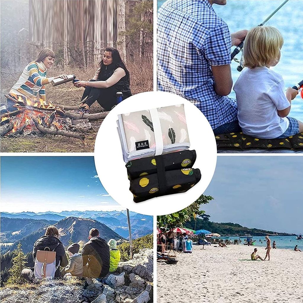 Namalu 4er Set Wander-Geschenke - Sitzkissen, Kompass, Tasche & Regenponcho