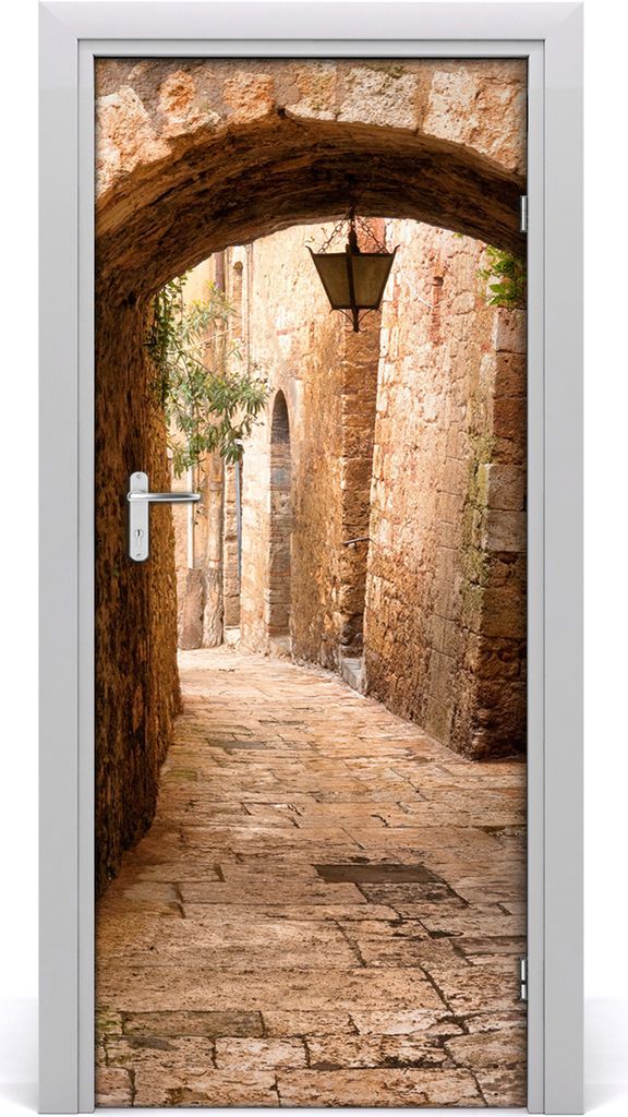 Tulup Türaufkleber 85x205 cm Dekorative Aufkleber Selbstklebend Wasserdichte Tapete Abnehmbar Schlafzimmer Wohnzimmer Wohnkultur - Alte Strasse