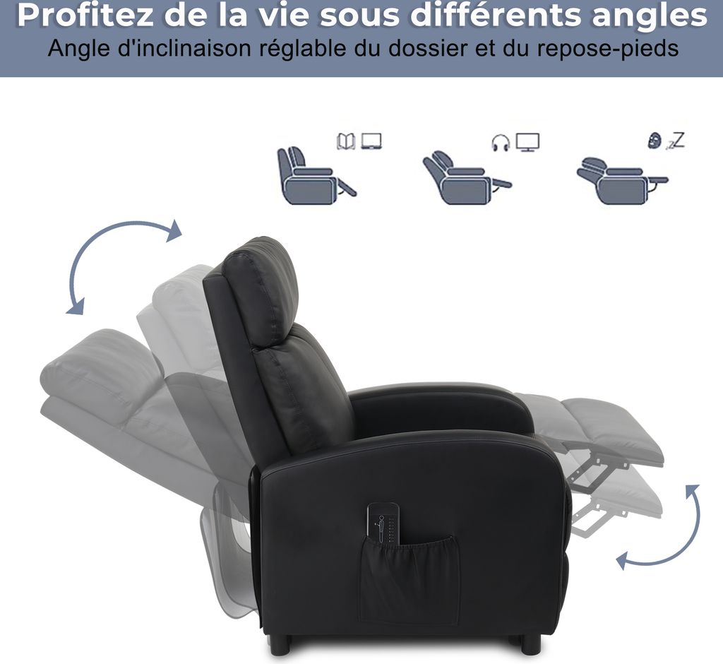 FCH Massagesessel,Fernsehsessel Ruhesessel mit Produktbild 3
