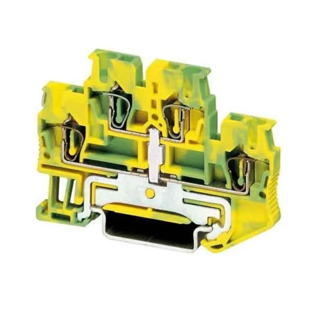 Bloc de jonction de terre STTB 2.5-PE 2 pôles 5.2 mm vert-jaune 4qmm