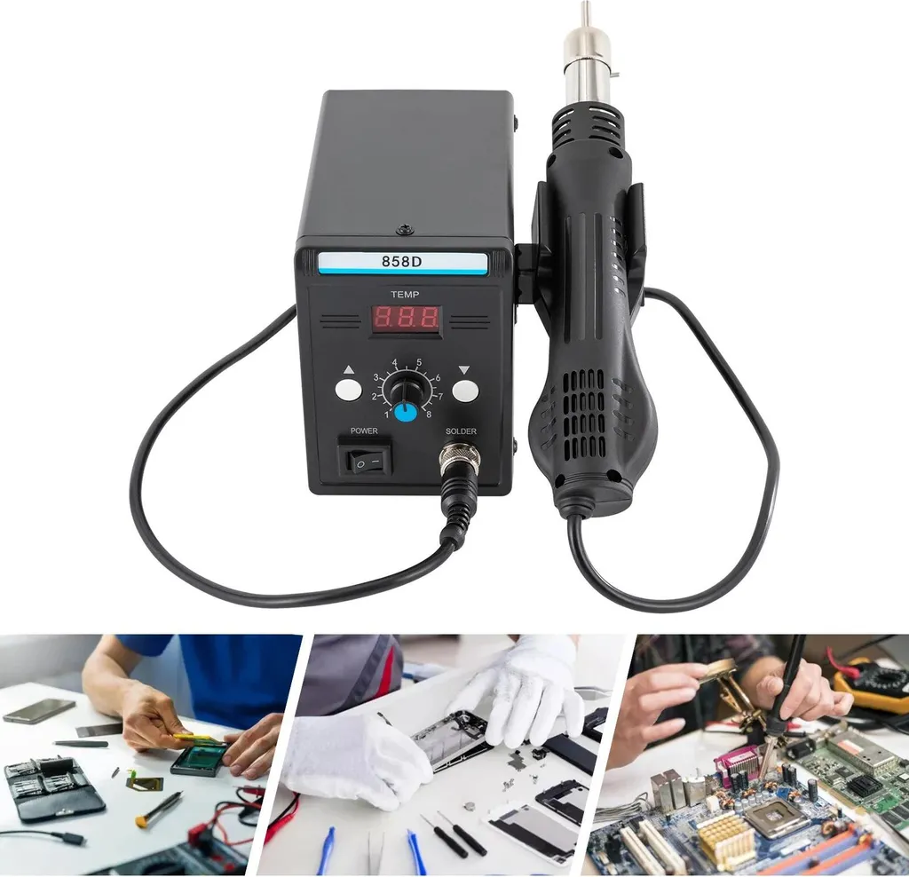 Saldatore Aria Calda 858D 700W: Ricambi e Assistenza per SMD BGA