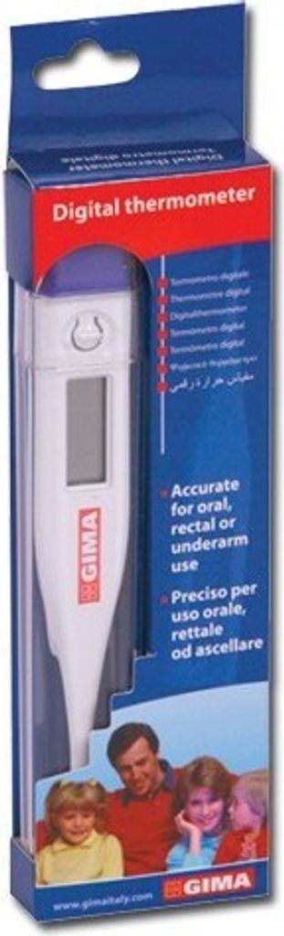 GIMA 25560, Kontakt-Thermometer, Weiß, Tasten, °C, Körpertemperatur, 32 - 42,9 °C