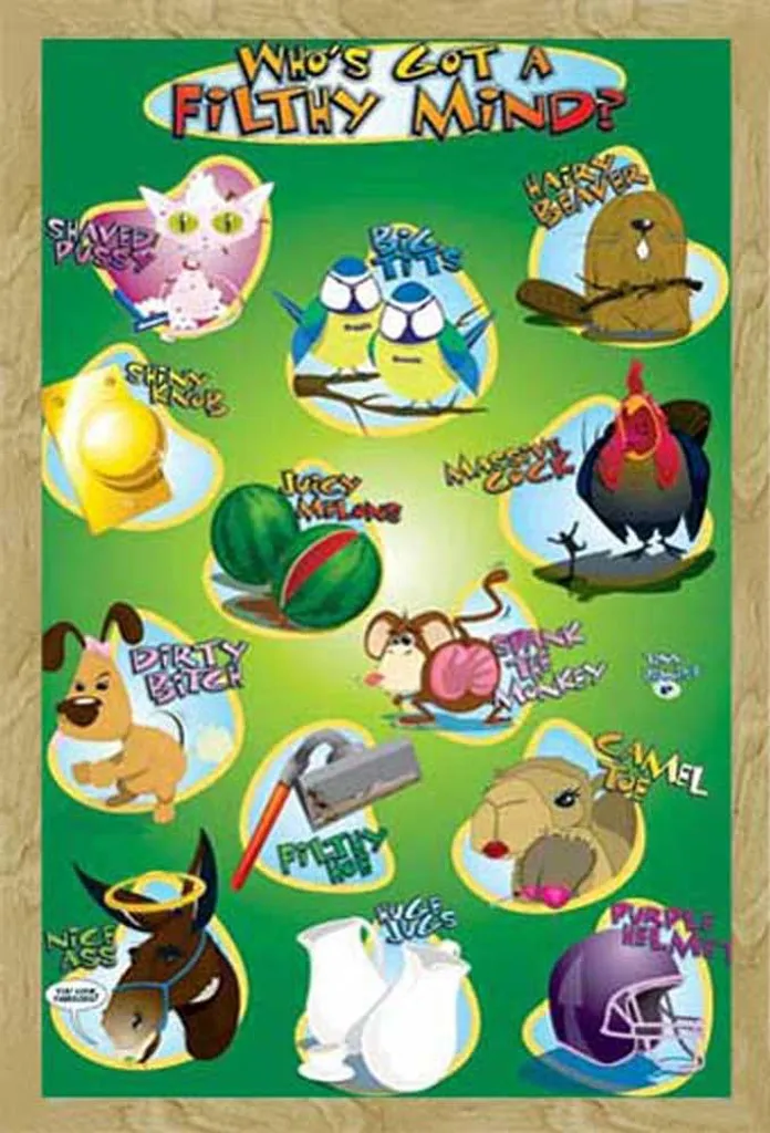 Cadre Mural avec Poster Humoristique Shinsuke Finition Hêtre 61x91cm