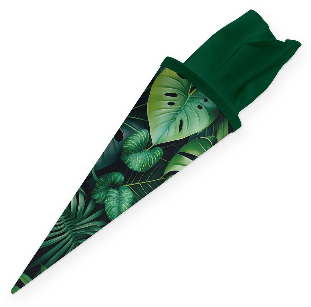 itenga Geschwister Schultüte 35cm Motiv DSCHUNGELBLÄTTER Produktbild 