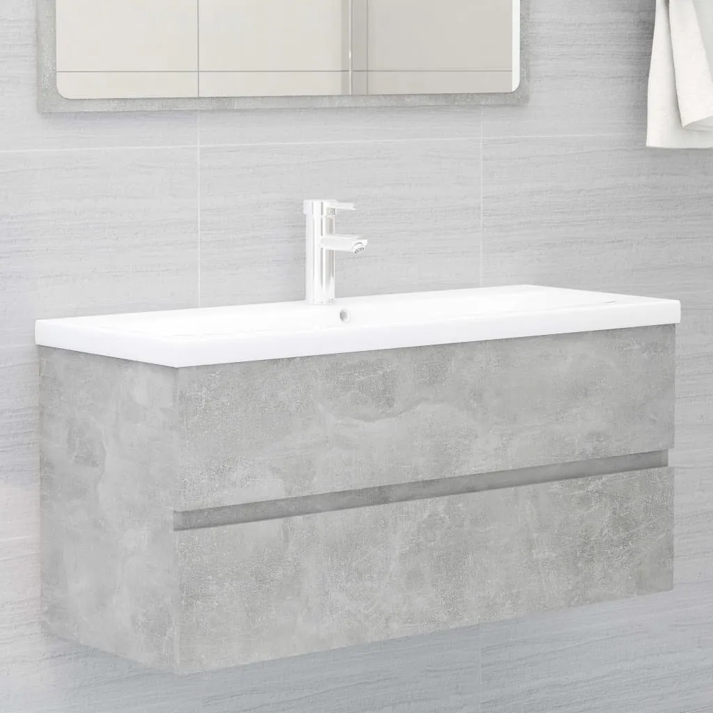 vidaXL Mobiletto Grigio Cemento 100x38,5x45 cm - Arredo Design Industriale